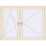 REHAU BRILLANT 1600x1200 mm CREAME_WHITE_50L-2 beidseitig REHAU BRILLANT 1600x1200 mm CREAME_WHITE_50L-2 beidseitig