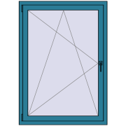 REHAU EURO70 1000x1400 mm BRILLIANT_BLUE beidseitig