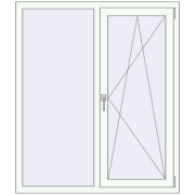 Kipp und Drehfenster 1200x1400 mm REHAU EURO70 RAL 9016 Traffic white beidseitig