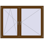 REHAU  BRILLANT 1600x1200 mm WALNUT beidseitig