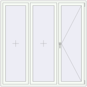 Aluprof MB86 (aluminum) 1800x1800 mm RAL 9016 Traffic white beidseitig