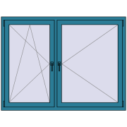 REHAU  BRILLANT 1600x1200 mm BRILLIANT_BLUE beidseitig