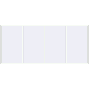 Kipp und Drehfenster 4000x1800 mm REHAU EURO70 RAL 9016 Traffic white beidseitig