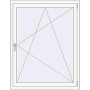 Kipp und Drehfenster 1100x1400 mm REHAU SYNEGO MD 80 RAL 9016 Traffic white beidseitig