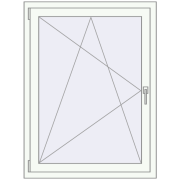Kipp und Drehfenster 900x1200 mm REHAU EURO70 RAL 9016 Traffic white beidseitig