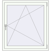 Kipp und Drehfenster 1040x1125 mm REHAU SYNEGO MD 80 RAL 9016 Traffic white beidseitig