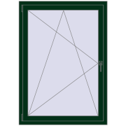 REHAU EURO70 1000x1400 mm MOSS_GREEN beidseitig