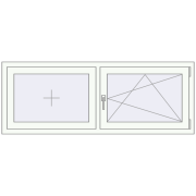 REHAU ENERGY-SAVING SYNEGO MD 1600x600 mm RAL 9016 Traffic white beidseitig