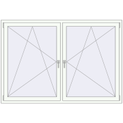 REHAU SYNEGO MD 80 1880x1300 mm RAL 9016 Traffic white beidseitig REHAU SYNEGO MD 80 1880x1300 mm RAL 9016 Traffic white beidseitig