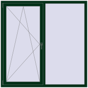 REHAU  BRILLANT 1600x1600 mm MOSS_GREEN beidseitig