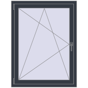 REHAU EURO70 900x1200 mm ANTHRACITE_GREY_STRUKTURAL beidseitig