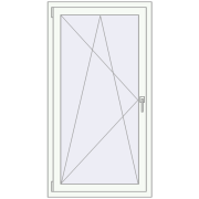 REHAU EURO70 800x1500 mm RAL 9016 Traffic white beidseitig REHAU EURO70 800x1500 mm RAL 9016 Traffic white beidseitig