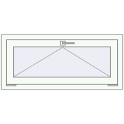 Kipp und Drehfenster 1000x500 mm REHAU EURO70 RAL 9016 Traffic white beidseitig