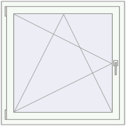 REHAU EURO70 950x950 mm RAL 9016 Traffic white beidseitig REHAU EURO70 950x950 mm RAL 9016 Traffic white beidseitig